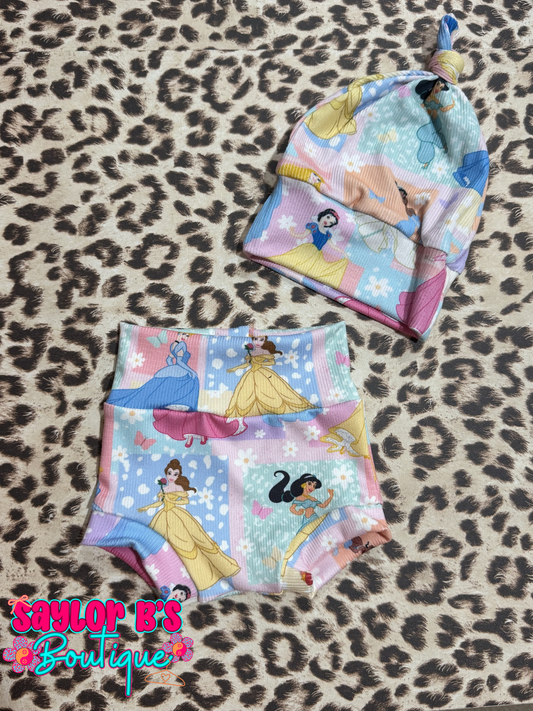 NB bummie and hat set